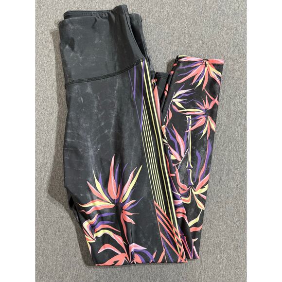 Onzie x Peloton | Women Origami Cropped High Waist Leaf Print Leggings | Medium - Picture 1 of 6